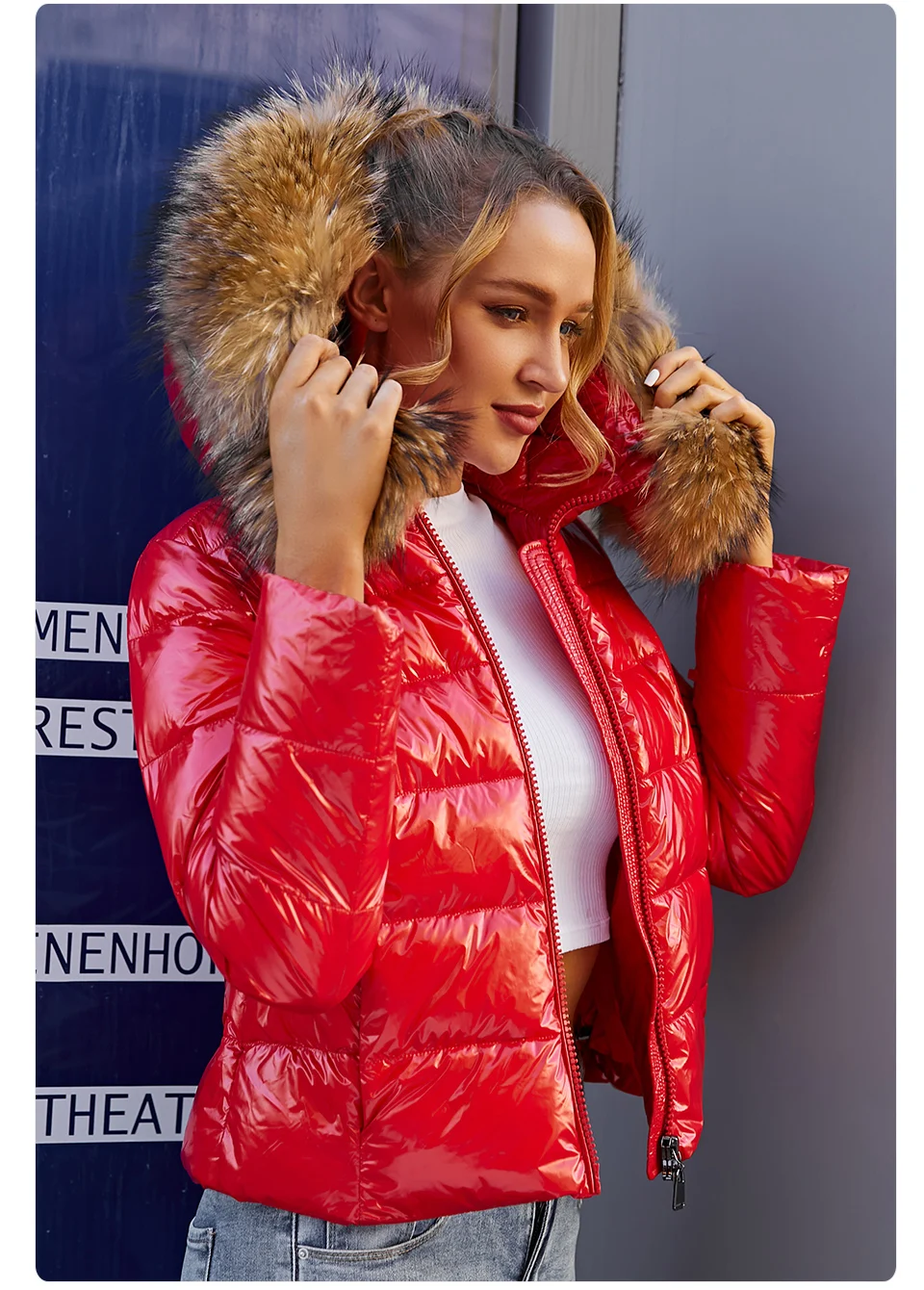 Astrid 2022 New Winter Women's coat women warm thick parka fashion black short Jacket with raccoon fur hood female clothing 7267