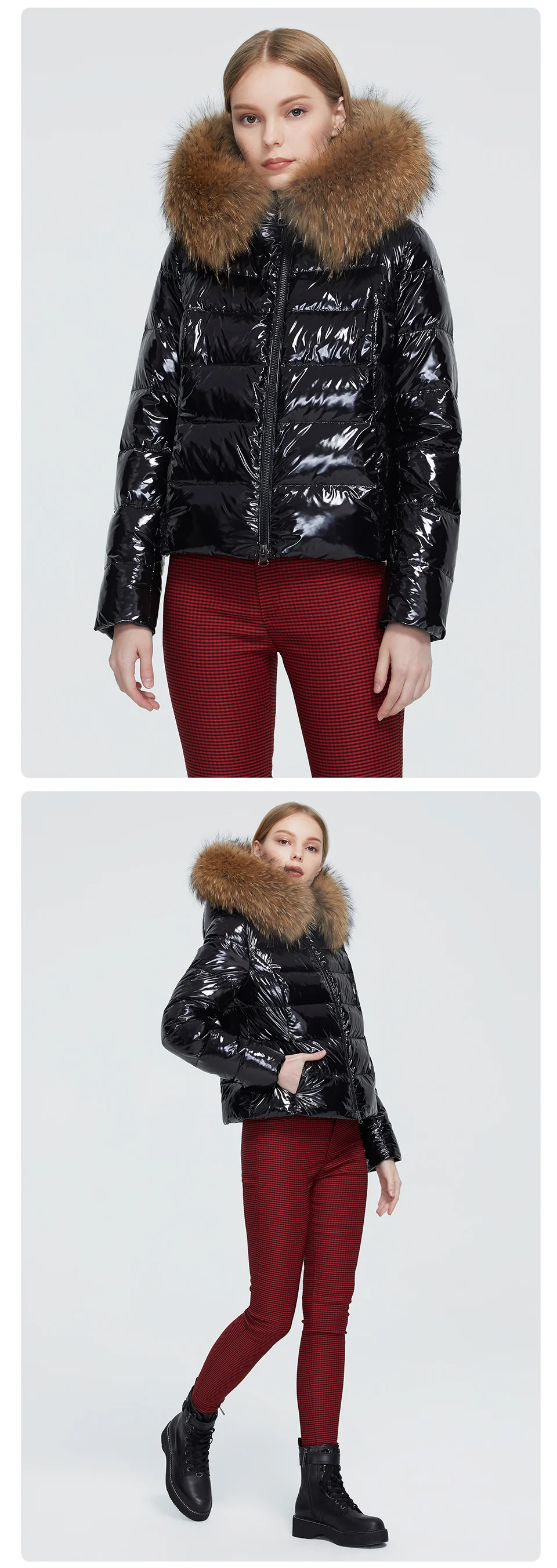 Astrid 2022 New Winter Women's coat women warm thick parka fashion black short Jacket with raccoon fur hood female clothing 7267