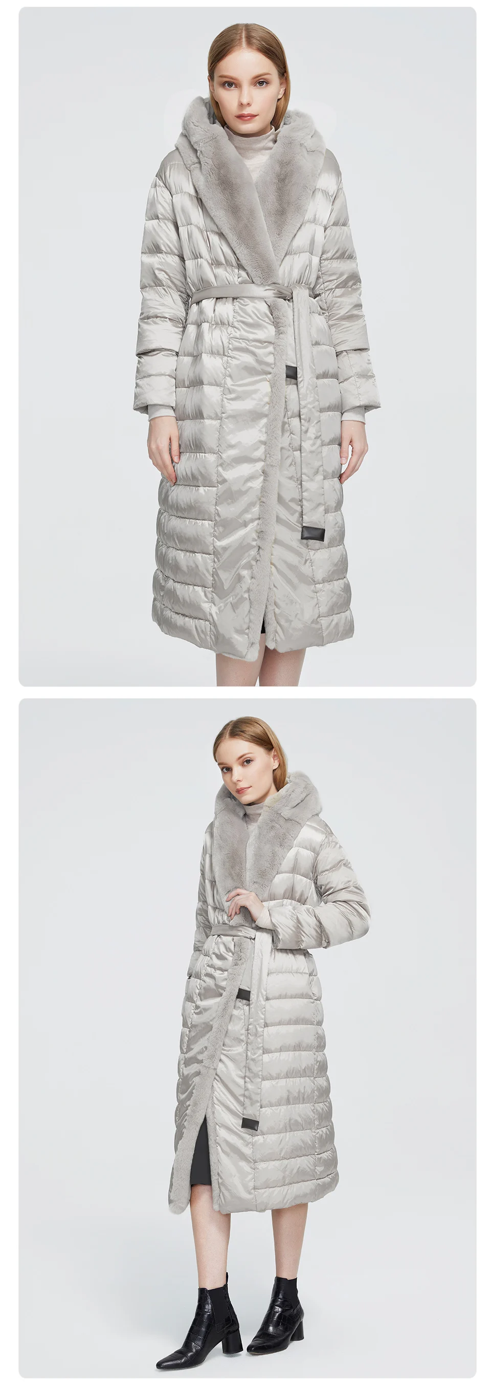Astrid 2022 New Winter Women's coat women parka long warm Jacket with Rabbit fur hood large sizes female clothing Design ZR-7518