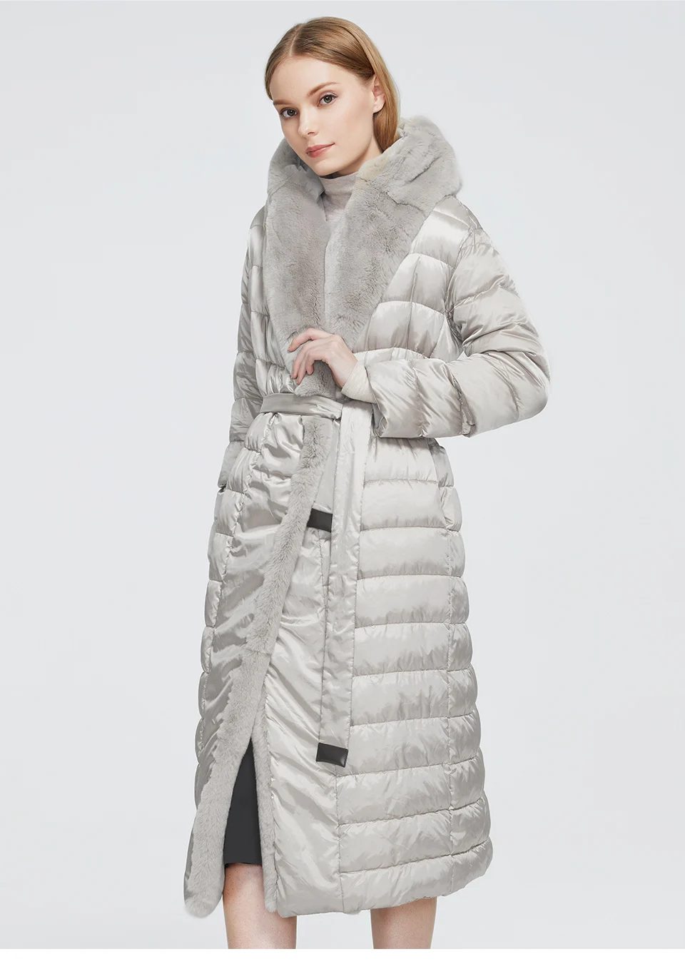 Astrid 2022 New Winter Women's coat women parka long warm Jacket with Rabbit fur hood large sizes female clothing Design ZR-7518