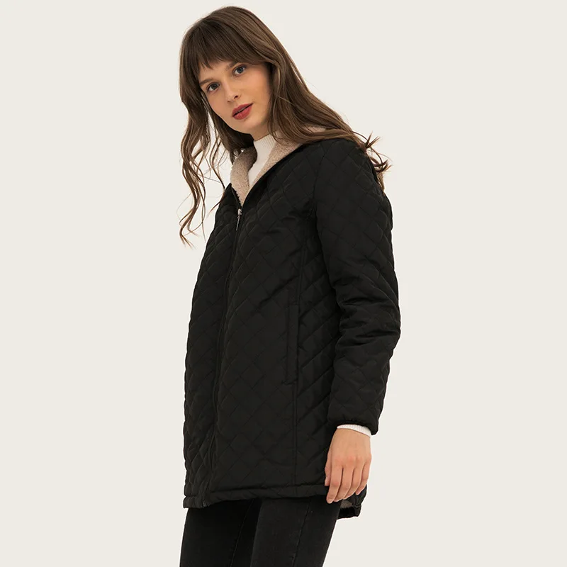 Johnature Parkas Hooded Coats 5 Color Women 2025 Spring New Solid Color Casual Women Cloths Long Sleeve Quality Parkas
