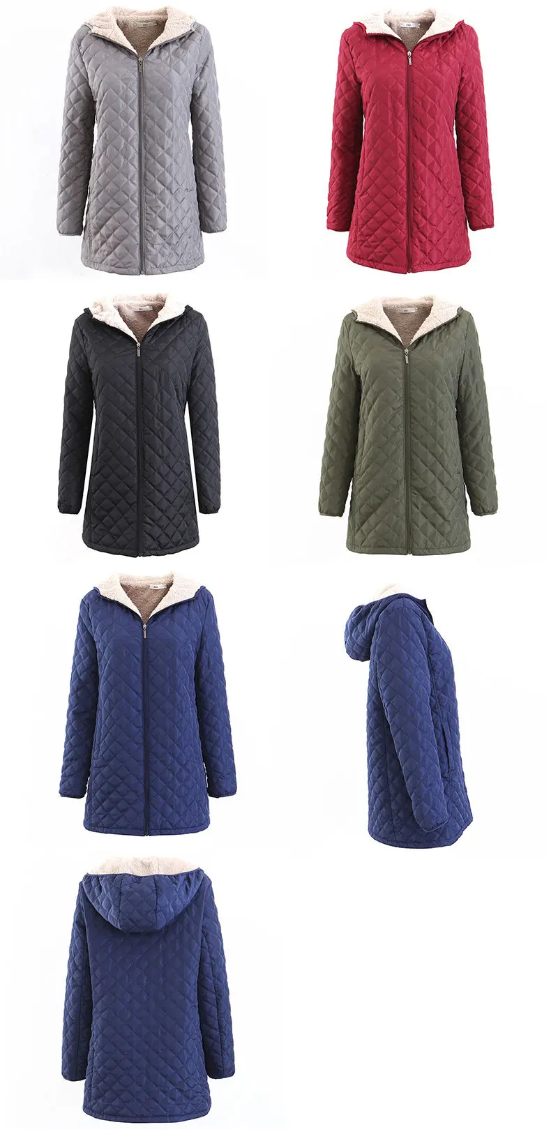 Johnature Parkas Hooded Coats 5 Color Women 2025 Spring New Solid Color Casual Women Cloths Long Sleeve Quality Parkas