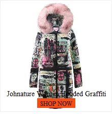 Johnature Parkas Hooded Coats 5 Color Women 2025 Spring New Solid Color Casual Women Cloths Long Sleeve Quality Parkas