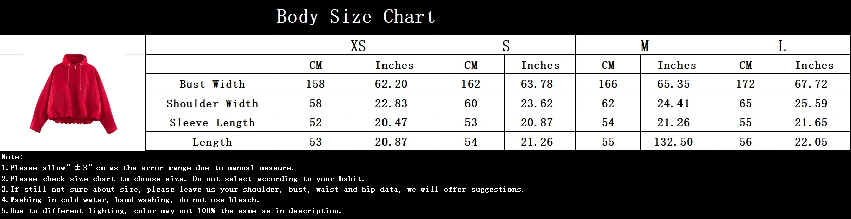 KONDALA Women Casual Chic Stand-Collar Jacket Red Street Sports Style Jacket 2026 Fall Winter Trendy Loose Zip-up Padding Jacket