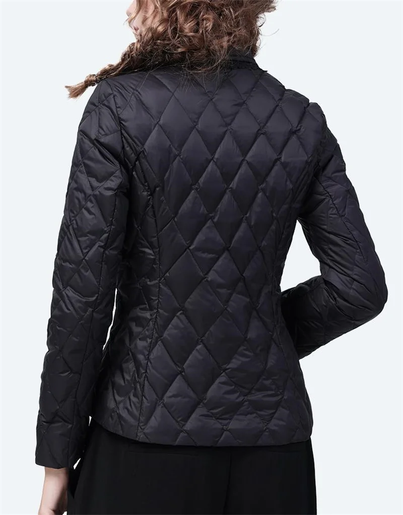 Spring Autumn Female Slim Waist Down Cotton-padded Jacket Women Short Lace Doll Collar With High-grade Thin Cotton-padded Coat