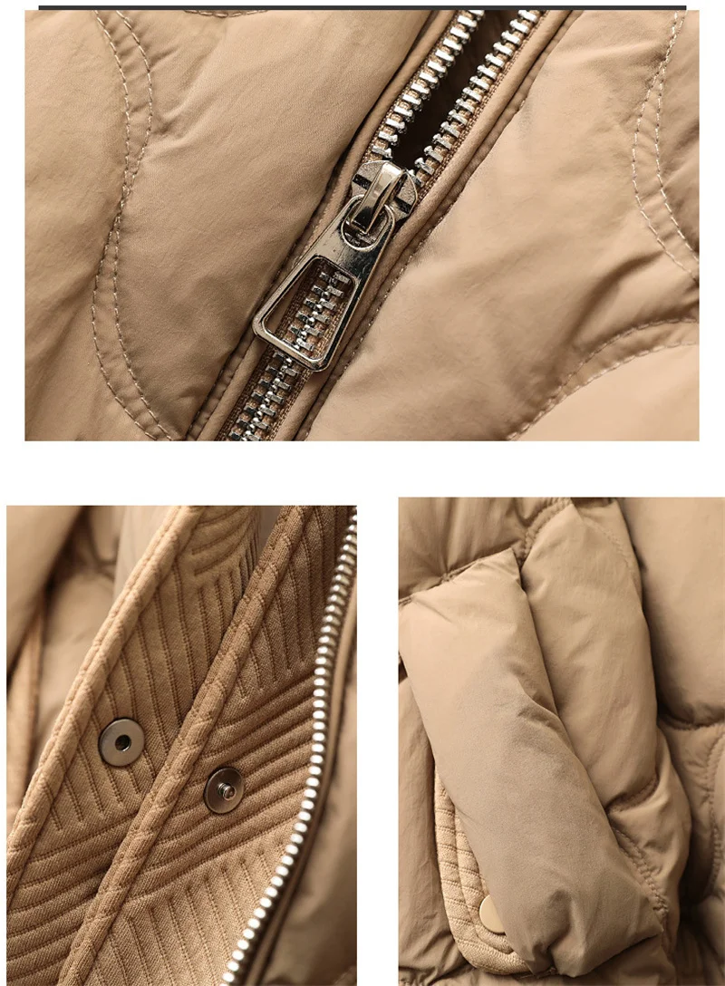 2025 New Winter Jacket Women Warm Parkas Female Fake Two-piece Long Sleeve Casual Cotton Padded Jacket Hooded Outwear Ladies