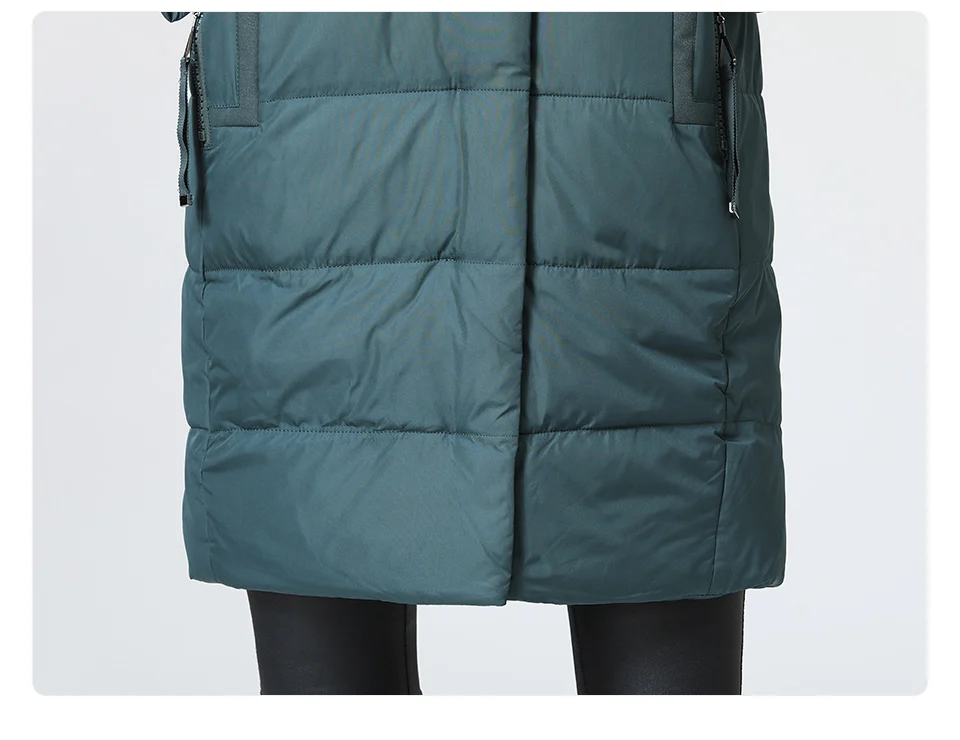 GASMAN 2022 women's winter jacket Long casual warm down jacket female Stand-up collar hooded zipper parka Women coat 17616