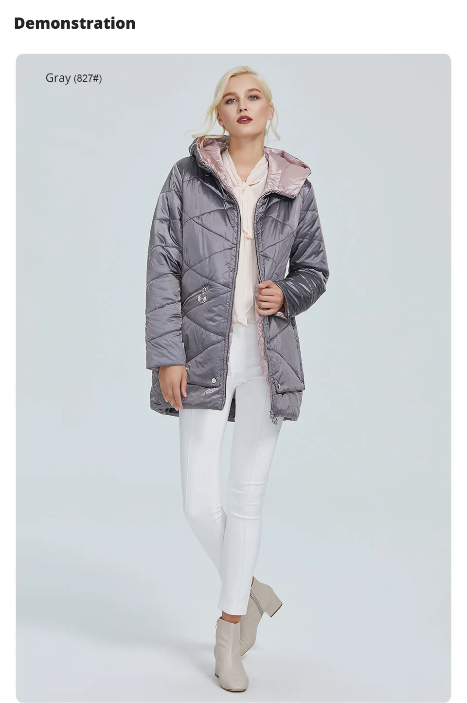 2022 Astrid winter jacket women Contrast color Waterproof fabric with cap design thick cotton clothing warm women parka AM-2090