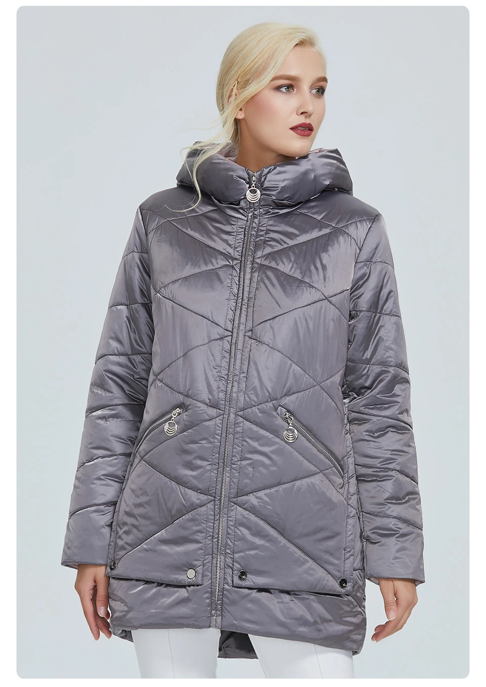2022 Astrid winter jacket women Contrast color Waterproof fabric with cap design thick cotton clothing warm women parka AM-2090
