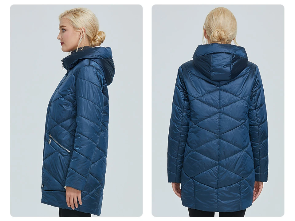 2022 Astrid winter jacket women Contrast color Waterproof fabric with cap design thick cotton clothing warm women parka AM-2090