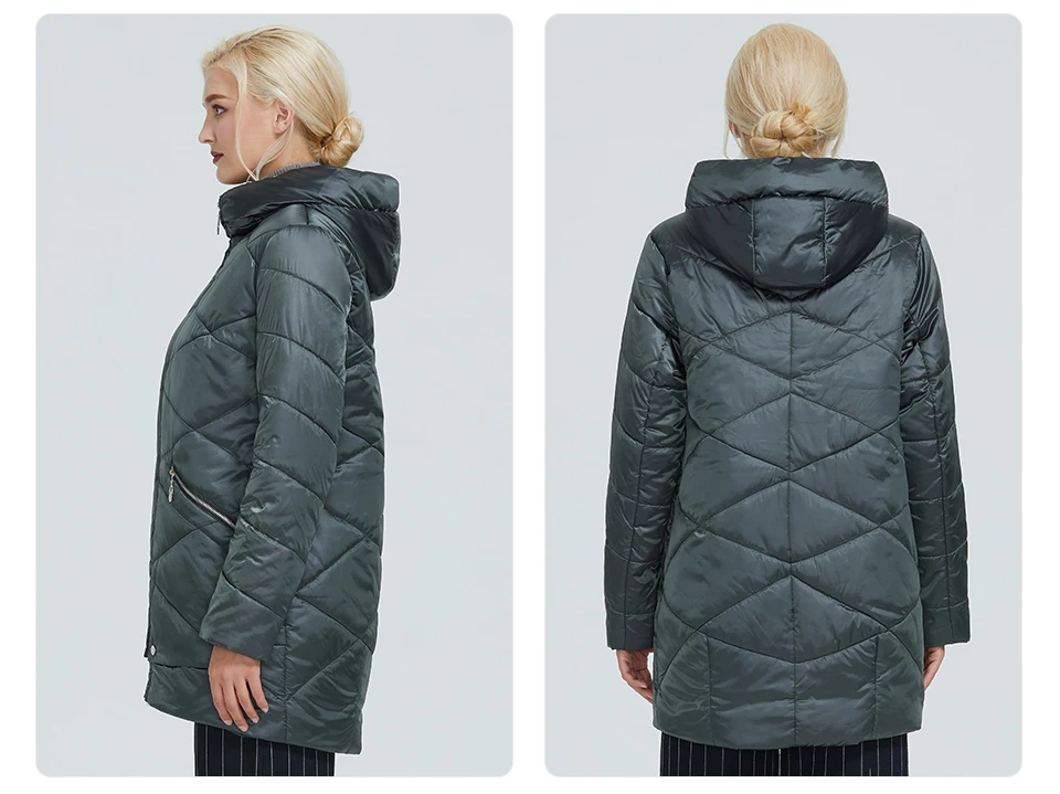 2022 Astrid winter jacket women Contrast color Waterproof fabric with cap design thick cotton clothing warm women parka AM-2090