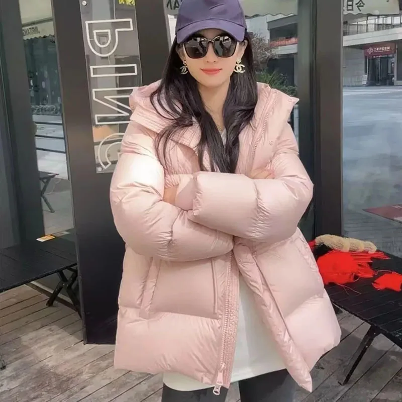 Women's Jacket 2026 New Winter Parkas Female Down Cotton Overcoat Hooded Casual Thick Warm Padded Short Coat Ladies Outwear Tops