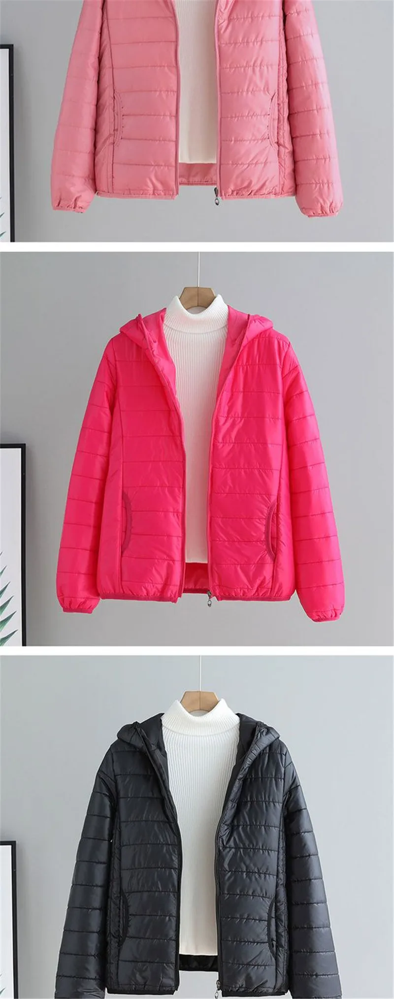Women's Cotton-padded Light Coat 2025 Autumn Winter New Female Down Cotton Korean Short Jacket Hooded Loose Outcoat For Students