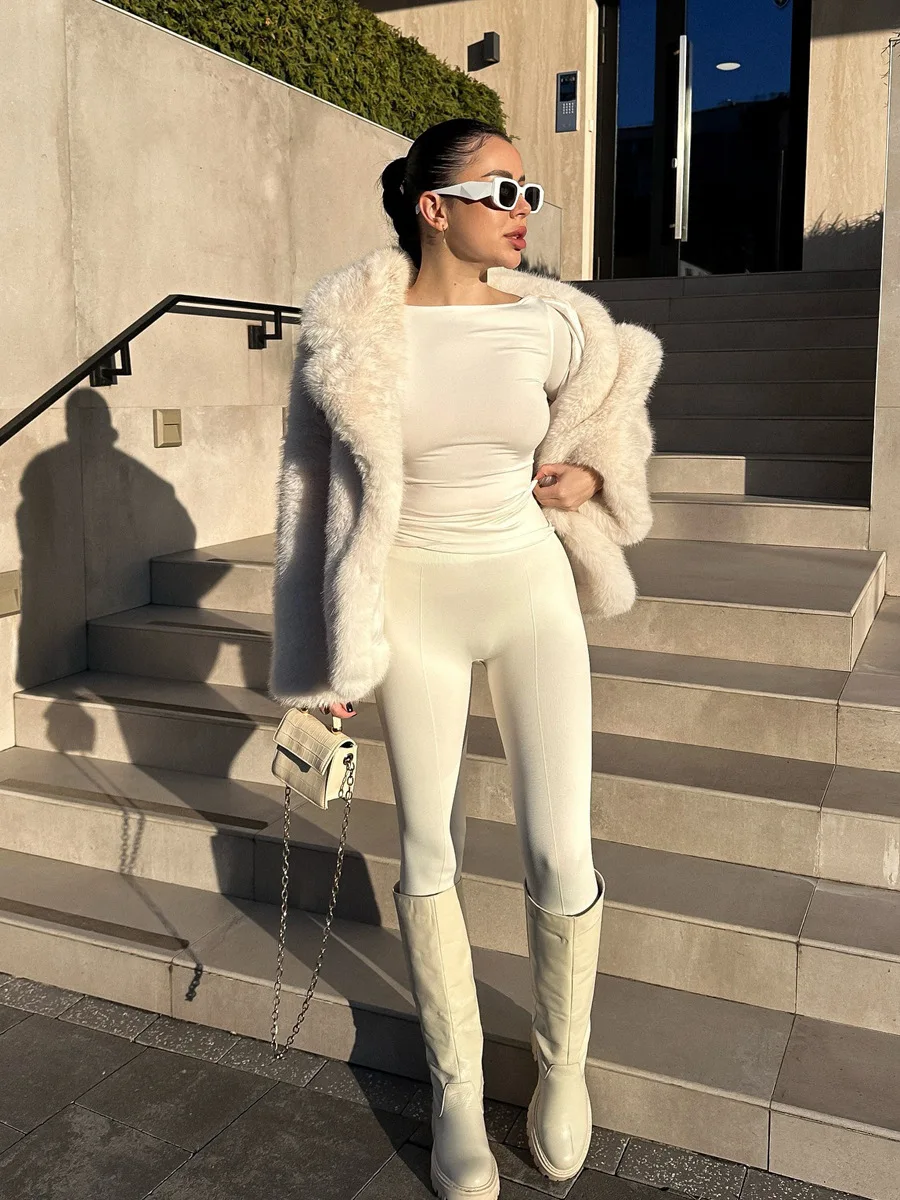 Winter Faux Fur Coat Women Fluffy Women Winter Jacket Long Sleeve Warm Woman Coat High Quality Luxury Outerwears Coats for Woman