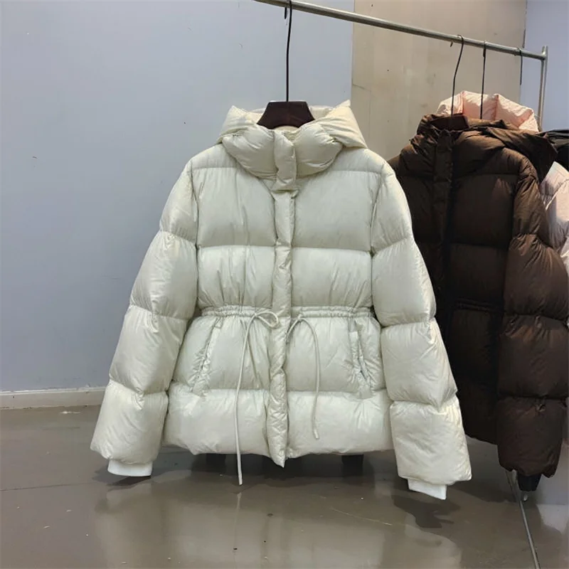 Autumn Winter Fashion Parkas Women Casual Loose Hooded Cardigan Long Sleeved Cotton Padded Jacket Female Parka Outwear Overcoat