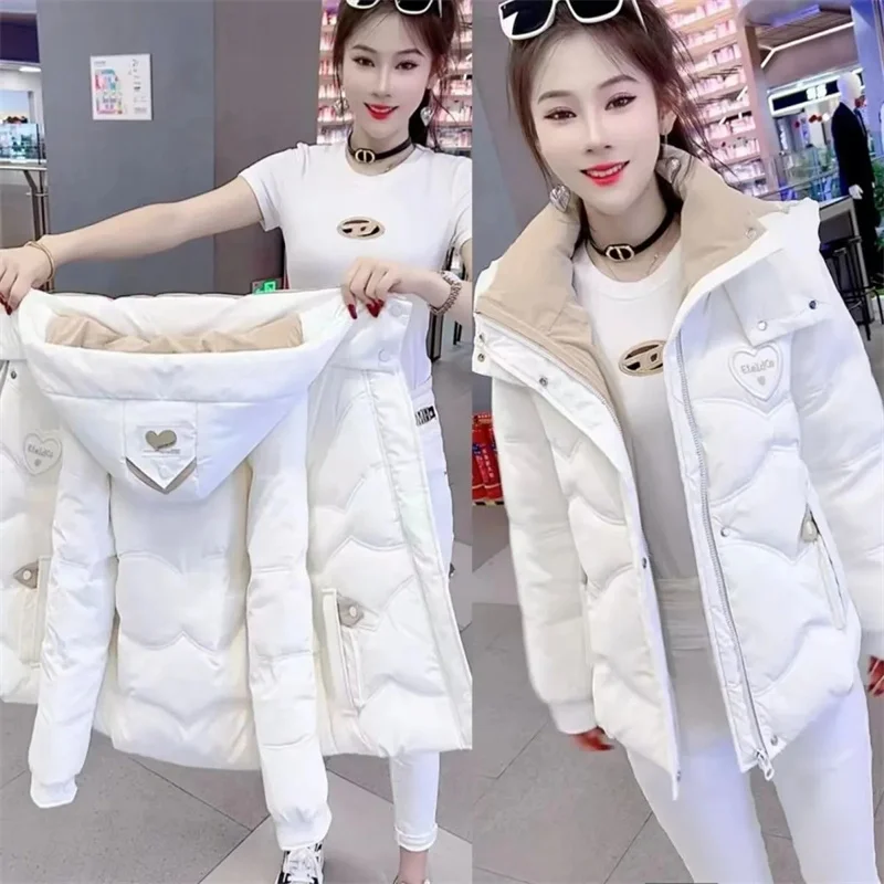 2025 New Women Jacket Winter Parka Down Cotton JacketsLoose Thick Warm Hooded Parkas Casual Long Coat Waterproof Outwear