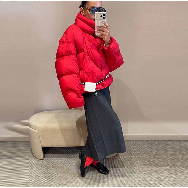 Solid Color Hooded Padded Coats Women Loose Zipper Single-breasted Pockets Thicken Jackets 2026 New Ladies Winter Casual Outwear