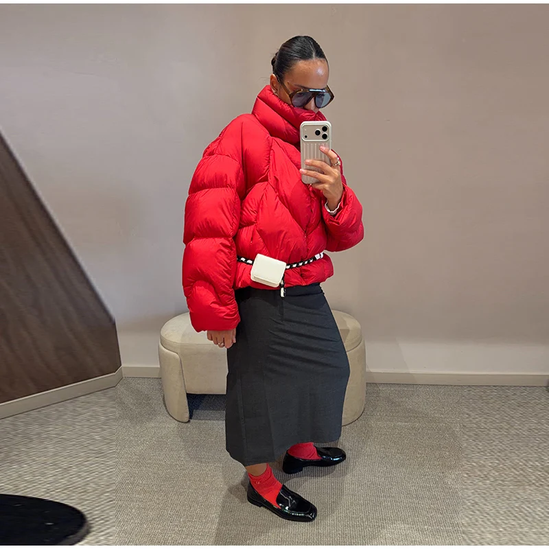 Solid Color Hooded Padded Coats Women Loose Zipper Single-breasted Pockets Thicken Jackets 2026 New Ladies Winter Casual Outwear