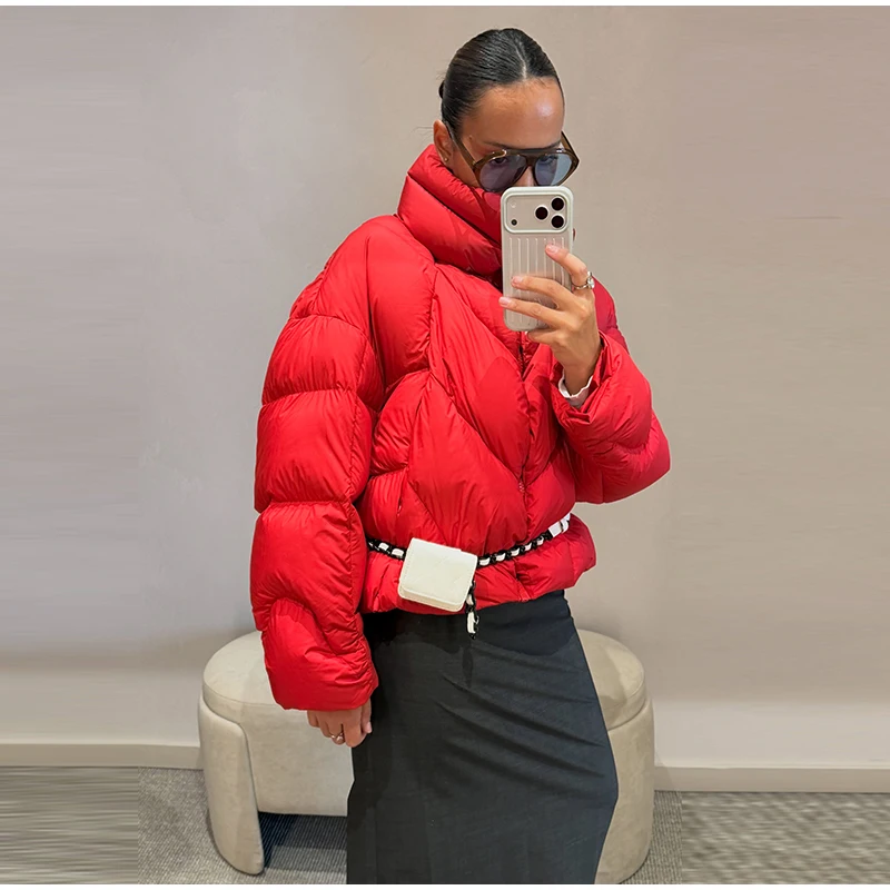 Solid Color Hooded Padded Coats Women Loose Zipper Single-breasted Pockets Thicken Jackets 2026 New Ladies Winter Casual Outwear