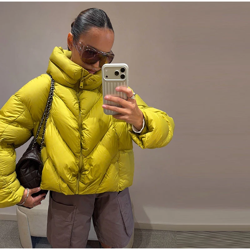 Solid Color Hooded Padded Coats Women Loose Zipper Single-breasted Pockets Thicken Jackets 2026 New Ladies Winter Casual Outwear