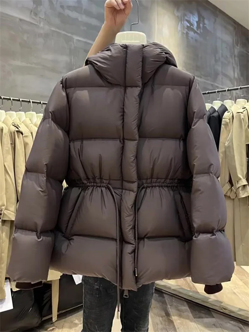 Autumn Winter Jacket Women Parkas 2025 New Fashion Loose Down Cotton Coats Female Jackets Stand Collar Short Outwear Tops