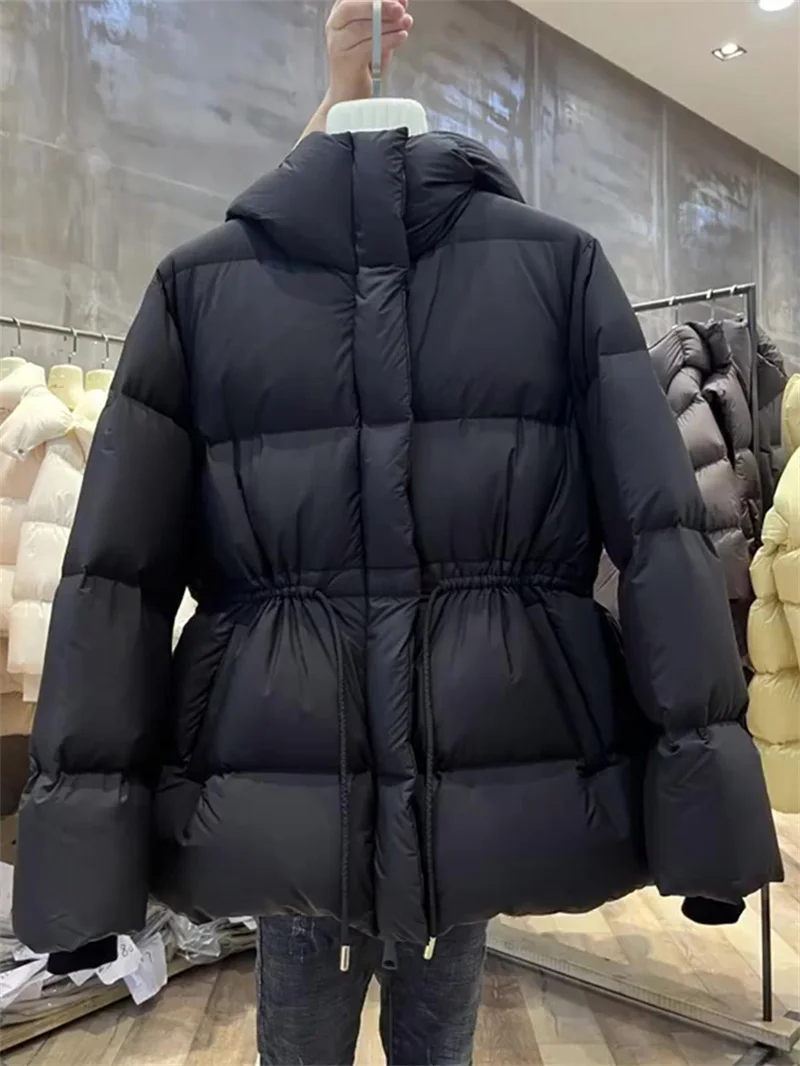 Autumn Winter Jacket Women Parkas 2025 New Fashion Loose Down Cotton Coats Female Jackets Stand Collar Short Outwear Tops