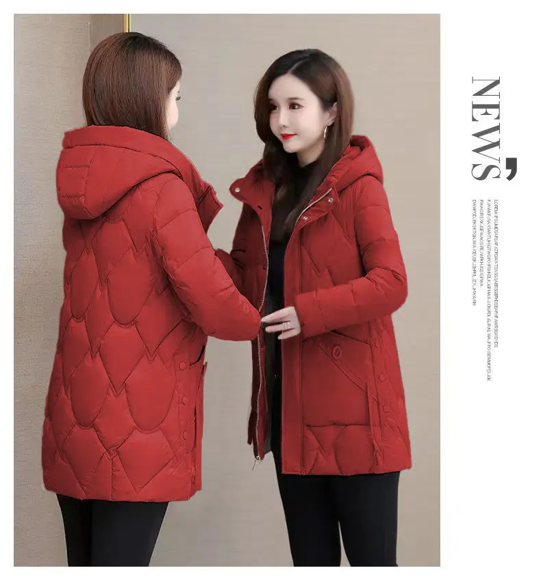 2025 Winter Women Jacket Warm Parkas Female Thicken Coat Cotton Padded Long Hooded Outwear Casual Loose Women Snow Parka Jackets
