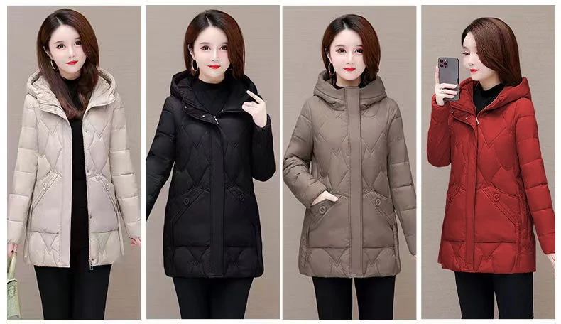 2025 Winter Women Jacket Warm Parkas Female Thicken Coat Cotton Padded Long Hooded Outwear Casual Loose Women Snow Parka Jackets