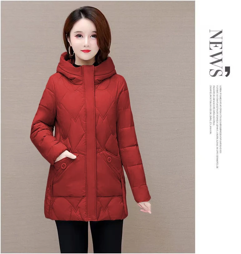 2025 Winter Women Jacket Warm Parkas Female Thicken Coat Cotton Padded Long Hooded Outwear Casual Loose Women Snow Parka Jackets