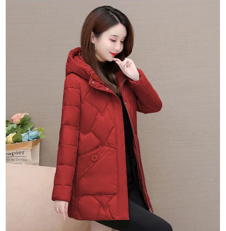 2025 Winter Women Jacket Warm Parkas Female Thicken Coat Cotton Padded Long Hooded Outwear Casual Loose Women Snow Parka Jackets
