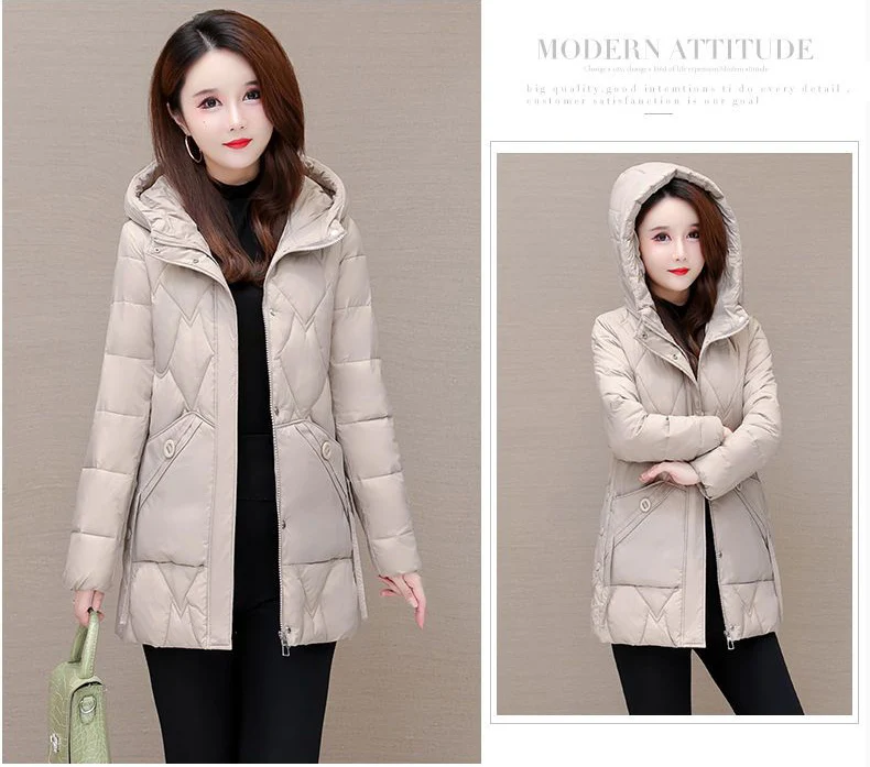 2025 Winter Women Jacket Warm Parkas Female Thicken Coat Cotton Padded Long Hooded Outwear Casual Loose Women Snow Parka Jackets
