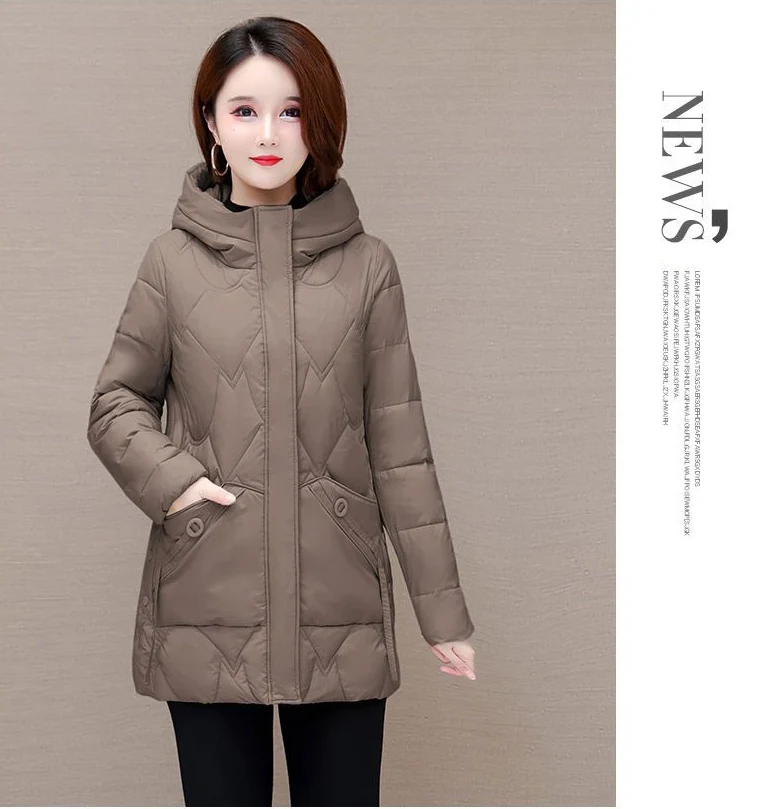 2025 Winter Women Jacket Warm Parkas Female Thicken Coat Cotton Padded Long Hooded Outwear Casual Loose Women Snow Parka Jackets