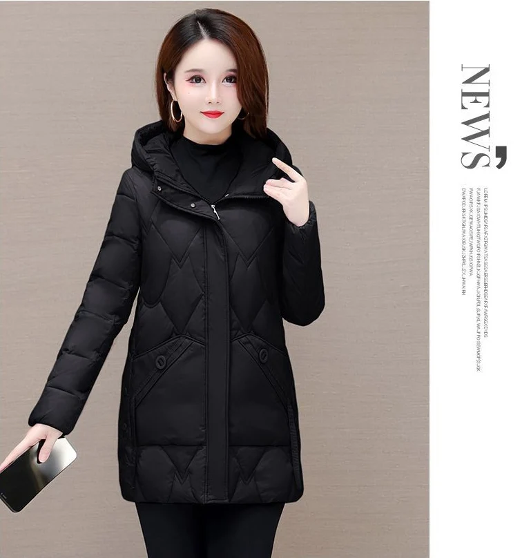 2025 Winter Women Jacket Warm Parkas Female Thicken Coat Cotton Padded Long Hooded Outwear Casual Loose Women Snow Parka Jackets