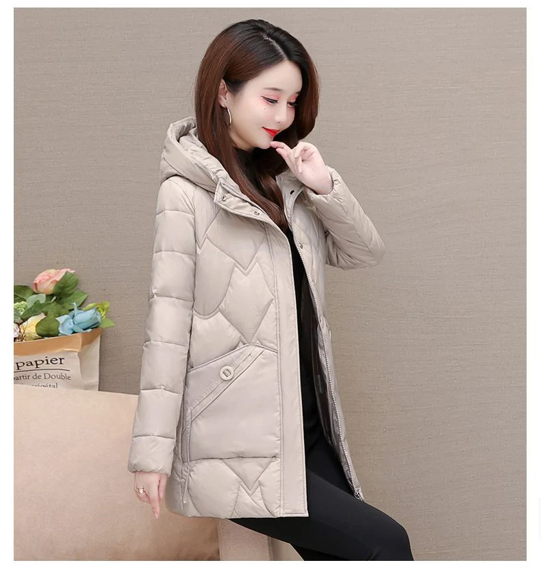 2025 Winter Women Jacket Warm Parkas Female Thicken Coat Cotton Padded Long Hooded Outwear Casual Loose Women Snow Parka Jackets