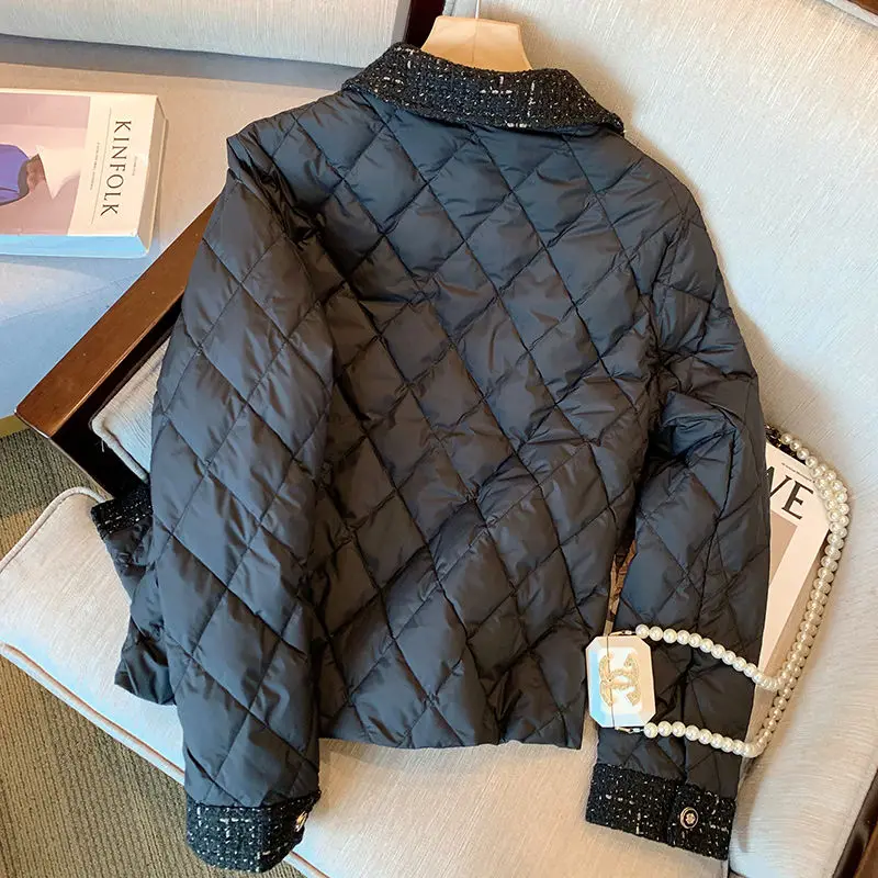 Autumn and Winter New Women's Elegant Cotton Clothes with Small Fragrance Design Fashionable Thickened Warm Parker Coat