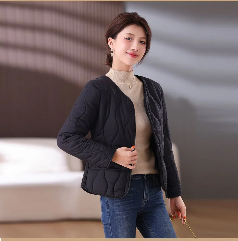 Cotton-Padded Jacket Women Middle-aged Autumn Winter New Plus Velvet Coat Female Thicken Warm Casual Parkas Outerwear Ladies Top