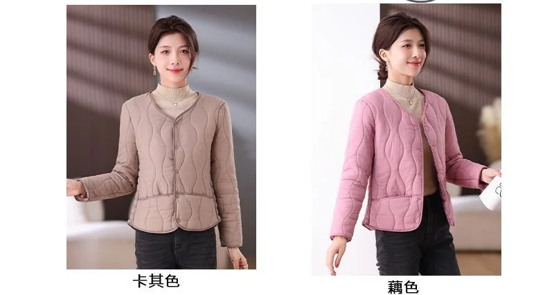 Cotton-Padded Jacket Women Middle-aged Autumn Winter New Plus Velvet Coat Female Thicken Warm Casual Parkas Outerwear Ladies Top
