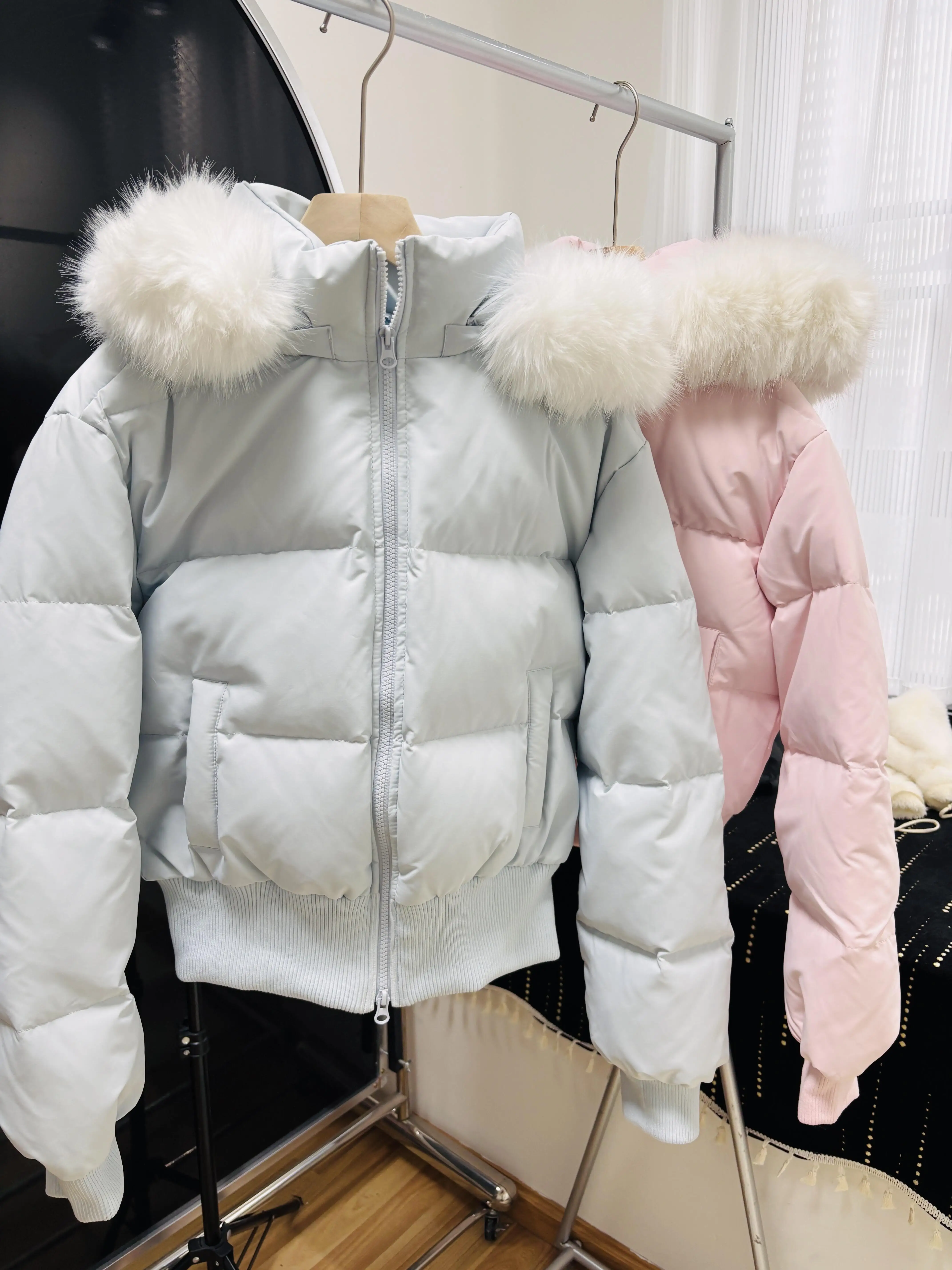 Women's Hooded Long Sleeve Waist-Cinched Puffer Jacket Cotton Y2K Winter 2000S Warm Aesthetic Retro Top Cotton Jacket Clothing