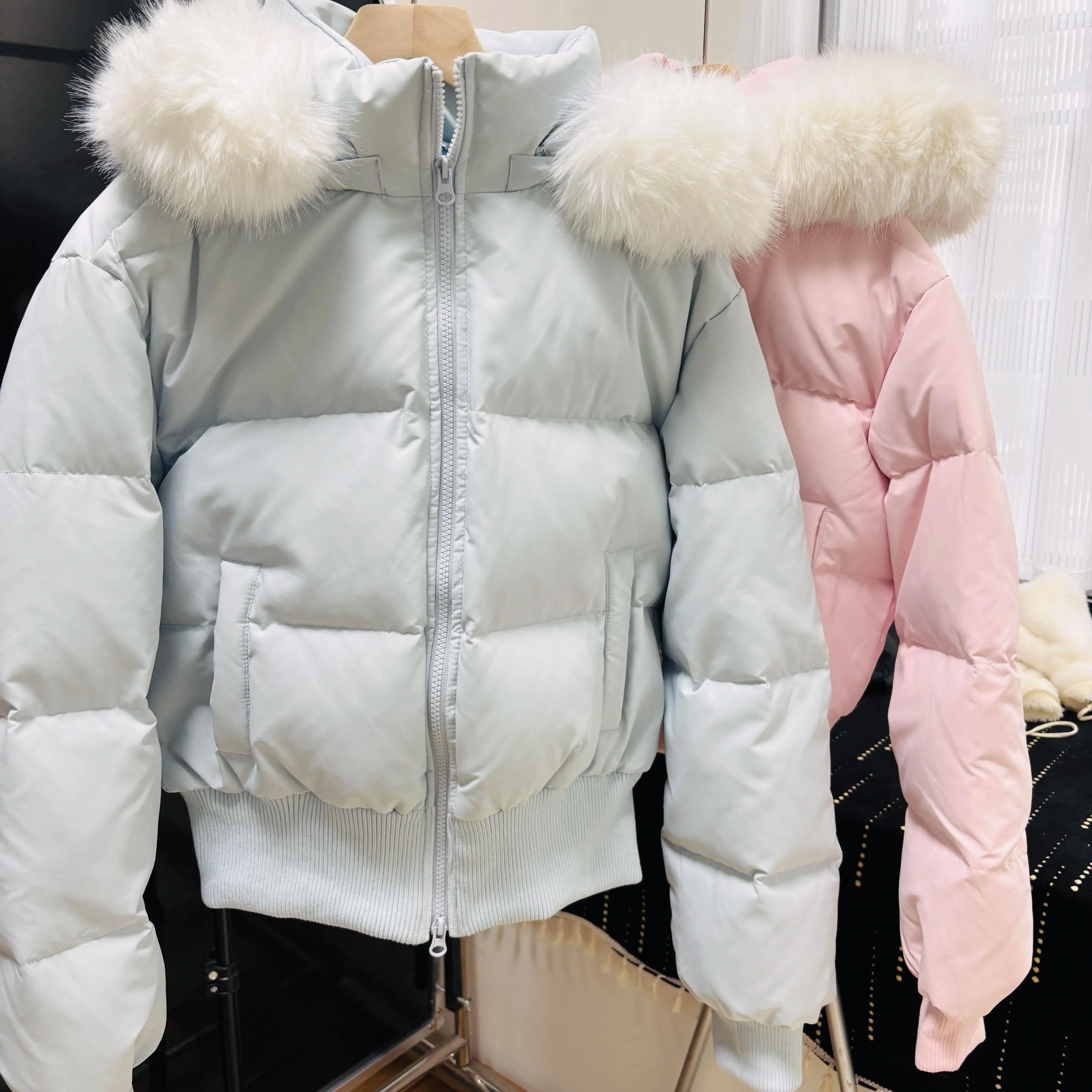 Women's Hooded Long Sleeve Waist-Cinched Puffer Jacket Cotton Y2K Winter 2000S Warm Aesthetic Retro Top Cotton Jacket Clothing