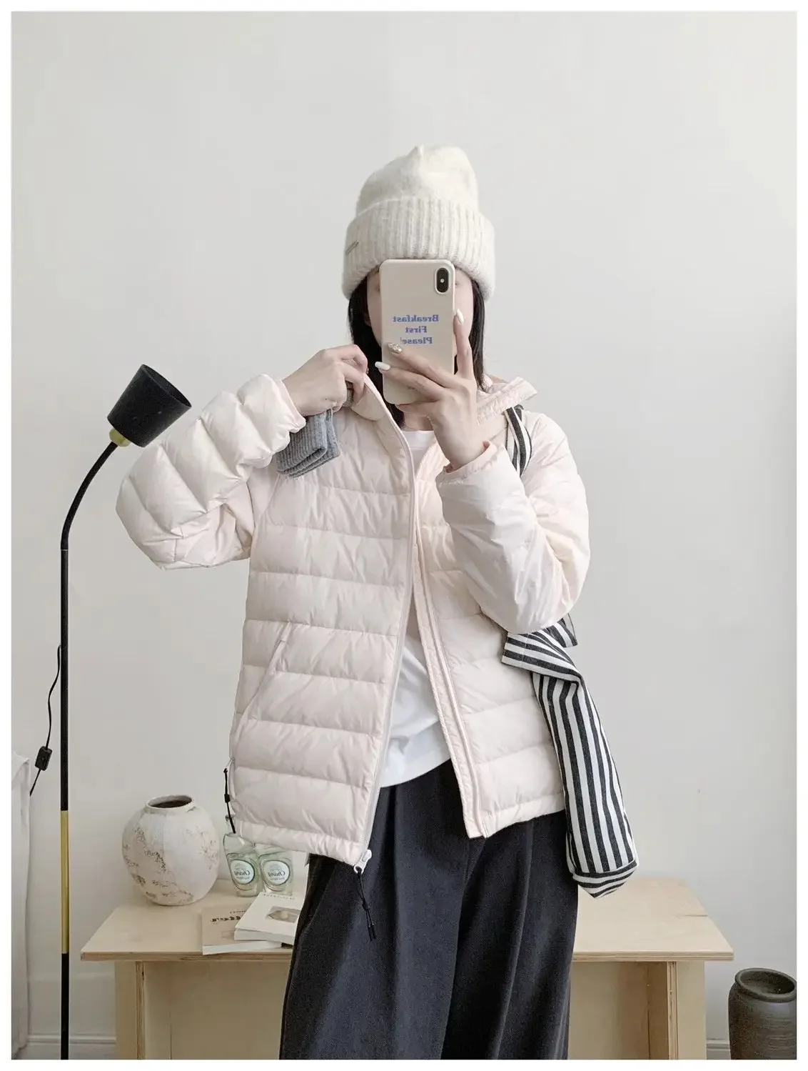 Winter 2026 New Hooded Warm Cotton Padded Coat Female Thin Down Jacket Women Parkas Fashion Simple Outwear Temperament Overwear