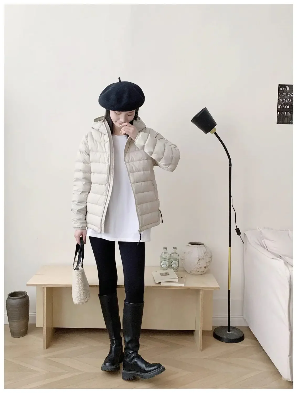 Winter 2026 New Hooded Warm Cotton Padded Coat Female Thin Down Jacket Women Parkas Fashion Simple Outwear Temperament Overwear