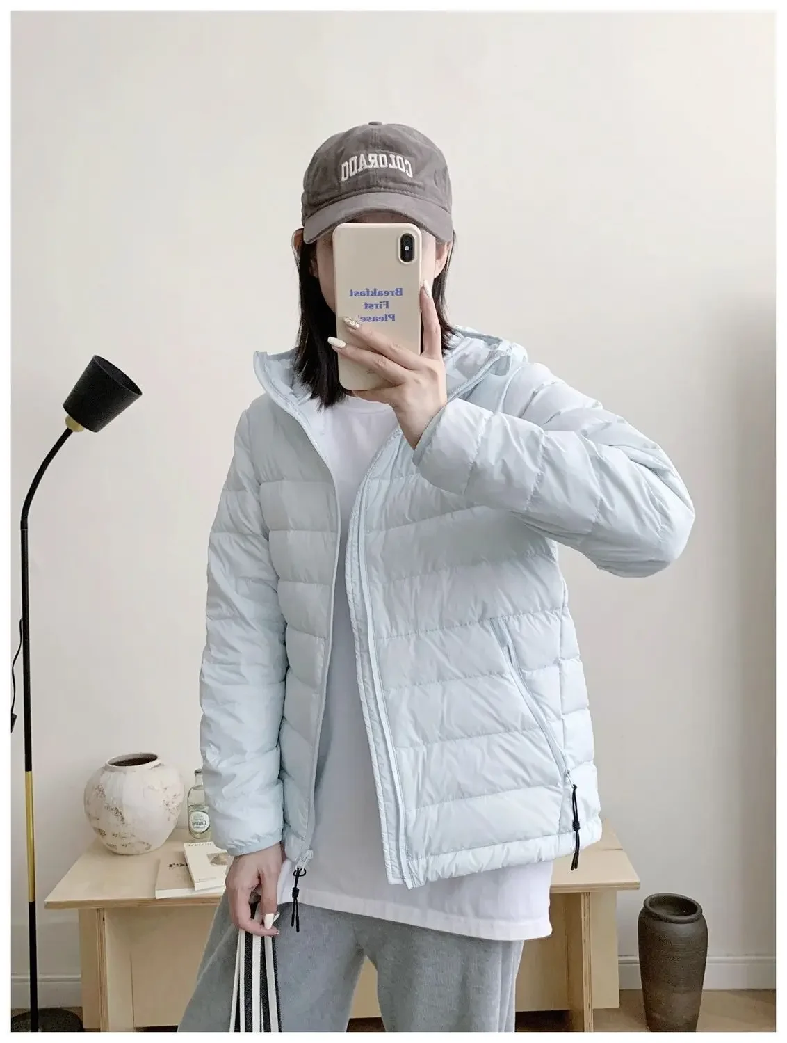 Winter 2026 New Hooded Warm Cotton Padded Coat Female Thin Down Jacket Women Parkas Fashion Simple Outwear Temperament Overwear