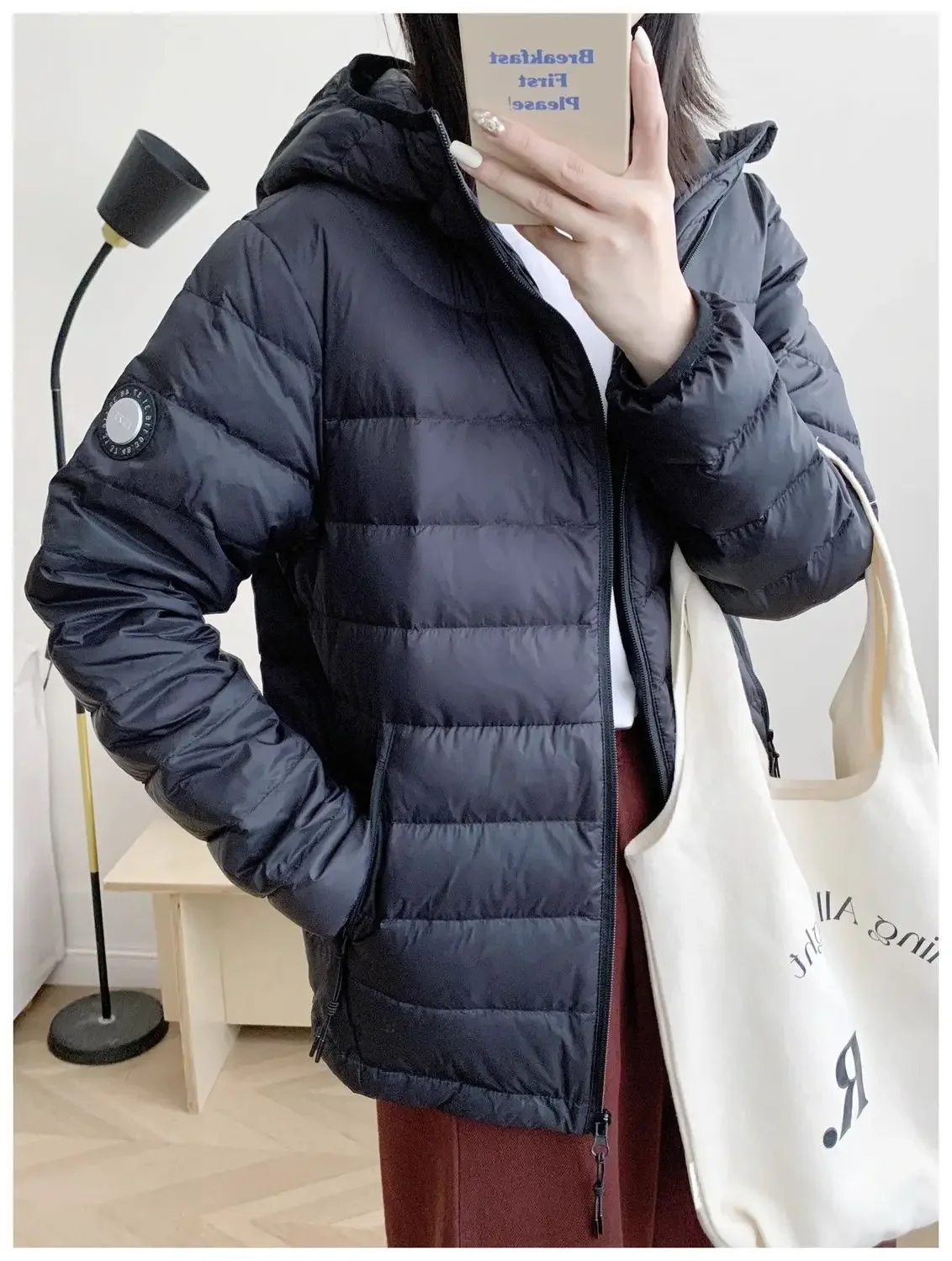 Winter 2026 New Hooded Warm Cotton Padded Coat Female Thin Down Jacket Women Parkas Fashion Simple Outwear Temperament Overwear