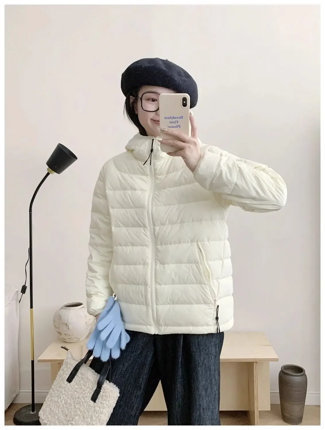Winter 2026 New Hooded Warm Cotton Padded Coat Female Thin Down Jacket Women Parkas Fashion Simple Outwear Temperament Overwear