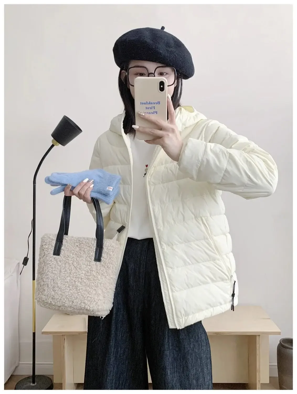 Winter 2026 New Hooded Warm Cotton Padded Coat Female Thin Down Jacket Women Parkas Fashion Simple Outwear Temperament Overwear