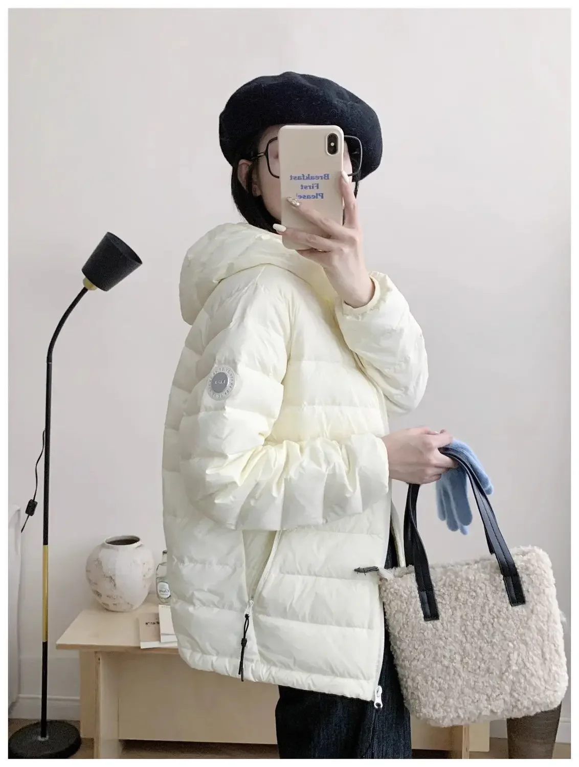 Winter 2026 New Hooded Warm Cotton Padded Coat Female Thin Down Jacket Women Parkas Fashion Simple Outwear Temperament Overwear