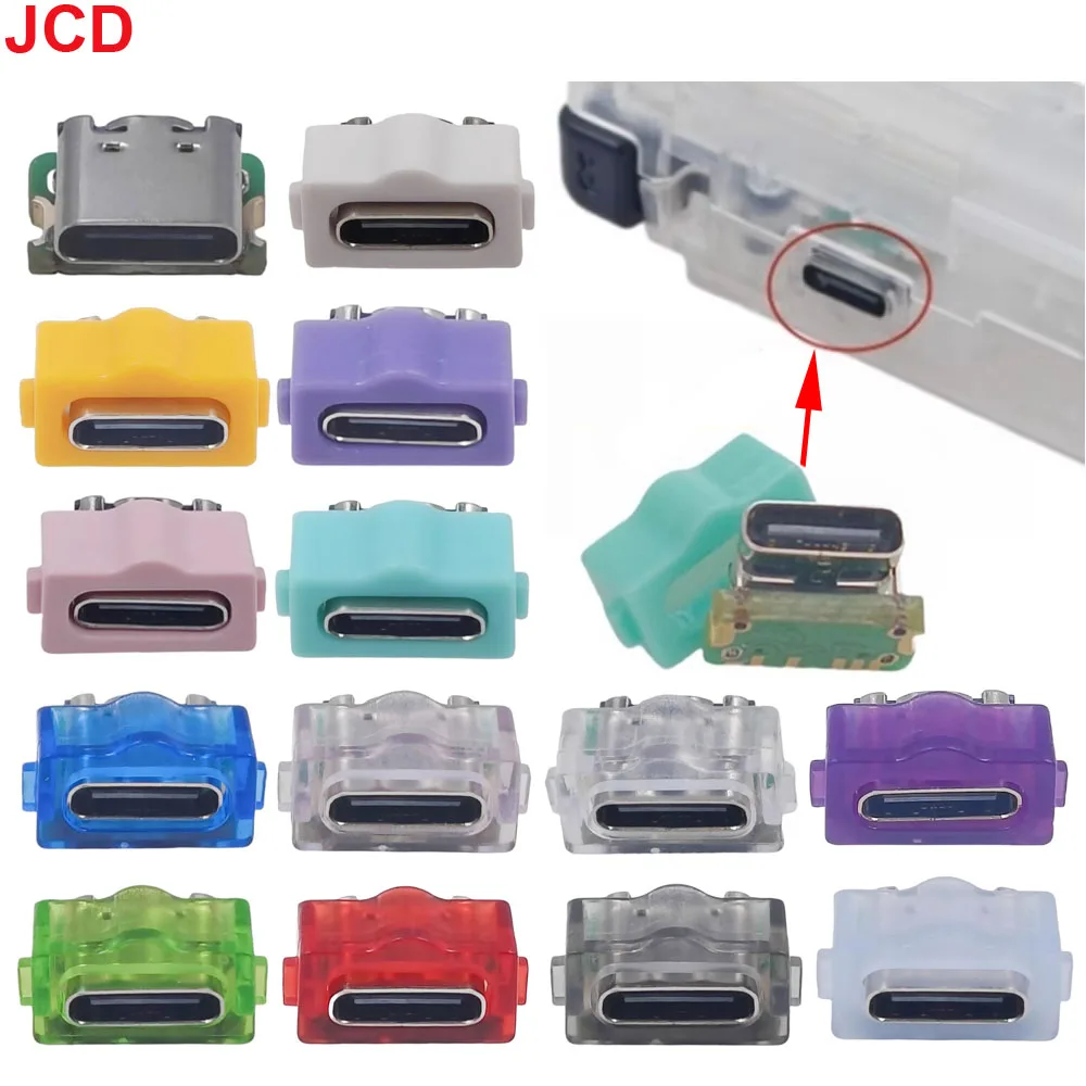 JCD 1pc Full New USB-C USB Upgrade Type-C Charging Port Kits For Gameboy Advance GBA SP Type-C Charging Port Socket Connector