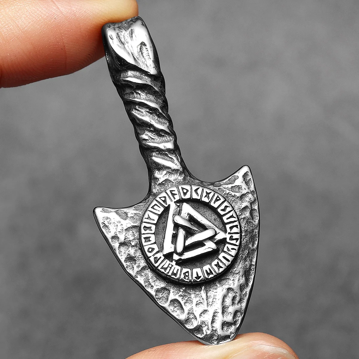 Viking Rune Spearhead Odin Men Necklaces Stainless Steel Pendant Chain Women Punk Fashion Jewelry Accessories Gifts Wholesale
