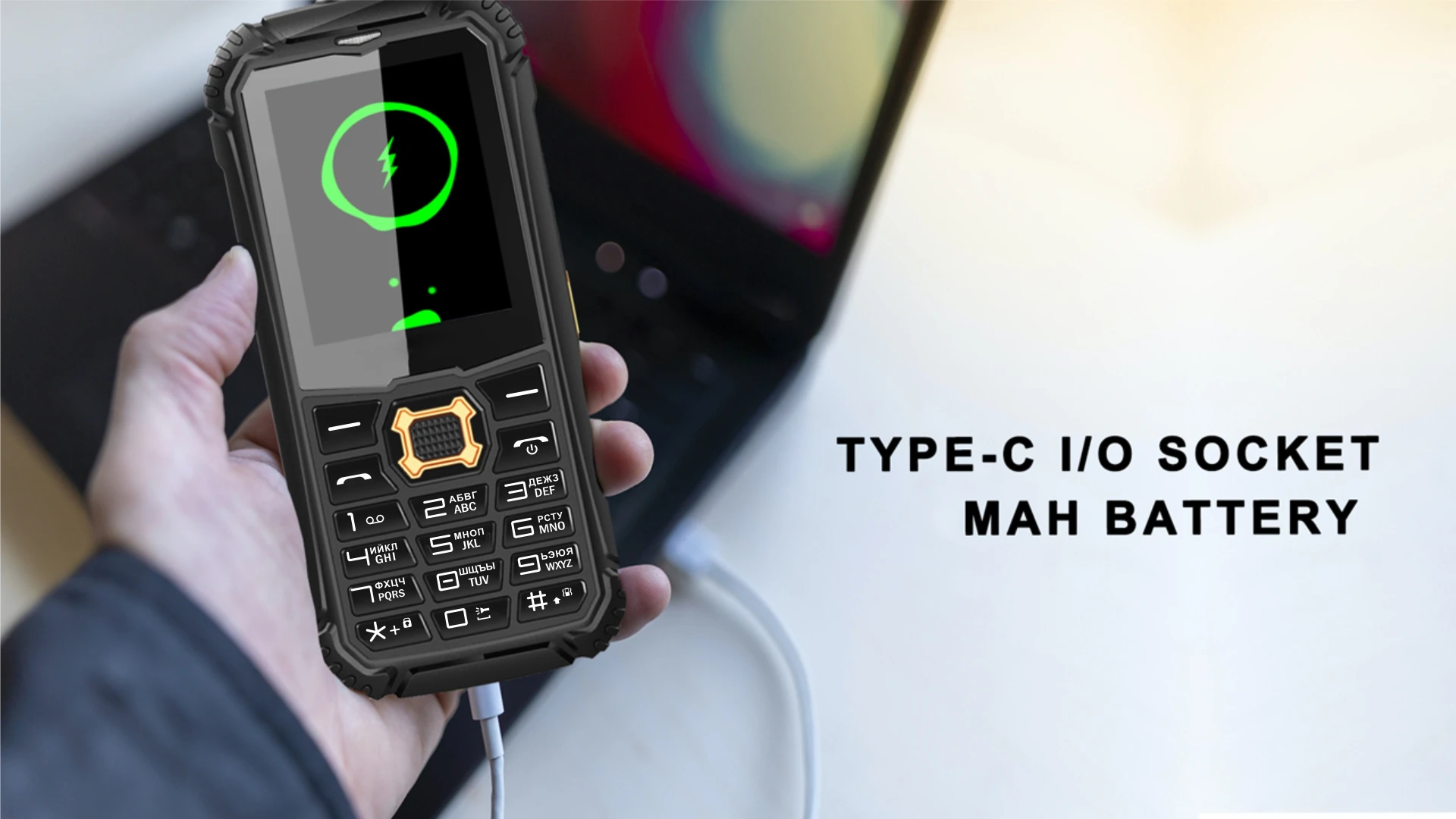 EAOR 2G GSM SOS Feature IP68 Rugged Phone Waterproof Dustproof Keypad Phone Dual SIM 2000mAh Big Battery Push-button Phone Torch