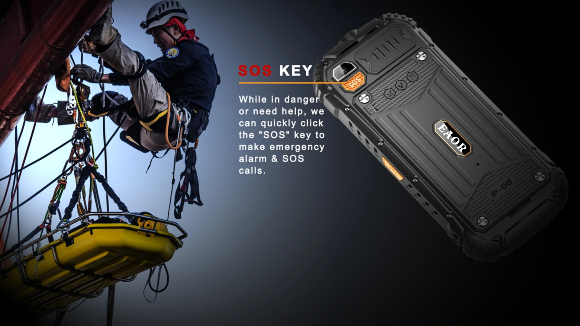 EAOR 2G GSM SOS Feature IP68 Rugged Phone Waterproof Dustproof Keypad Phone Dual SIM 2000mAh Big Battery Push-button Phone Torch
